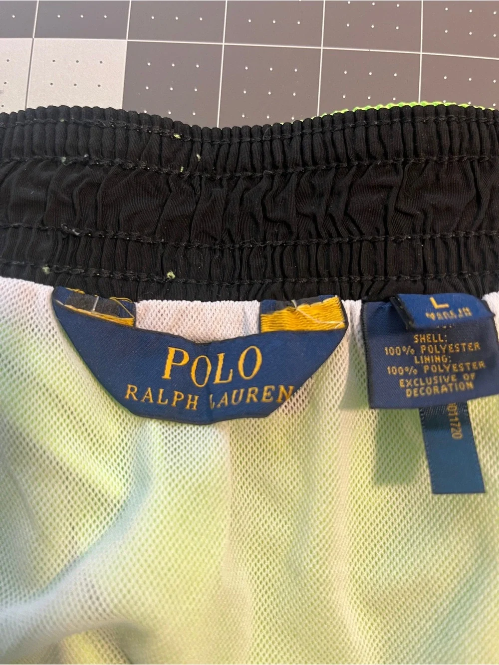Polo by Ralph Lauren Neon Lime Green Men's Swim Trunks